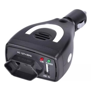 Inversor Conversor Tomada Carro 75w 12v P/110v Usb Veicular