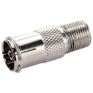 Conector Adaptador Fêmea Coaxial Europeu x F Fêmea