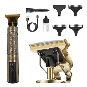 Maquina Cortar Cabelo Barbeador Aparador Dragao Com Visor 