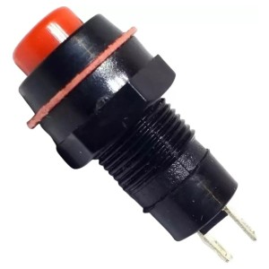 Chave Push Button ON-OFF ( ON ) NA Vermelha Sem Trava 2T DS211