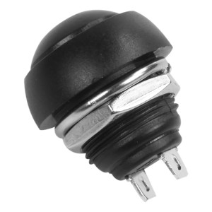 Chave Push Button ON-OFF ( ON ) NA Preta Sem Trava 2T IB12A-Q10Y 