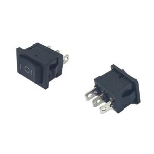 Chave Gangorra ON-OFF-ON 3P Preta KCD1-103-2/B