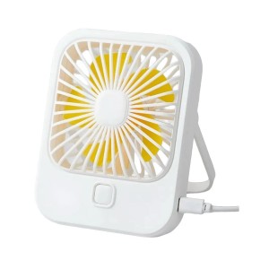 Mini Ventilador Portátil Recarregável 3 Velocidades Branco QD