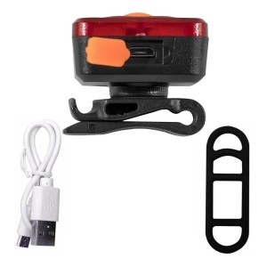 Lanterna Sinalizador Traseira P/ Bike Vermelha LED Quadrada