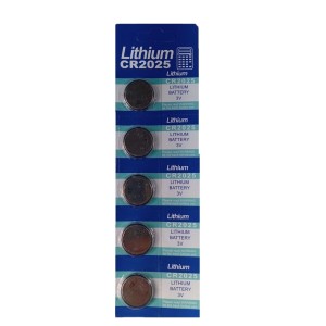 Bateria Litium Cr 2025 3v Controle Alarme Cartela C/5 Un
