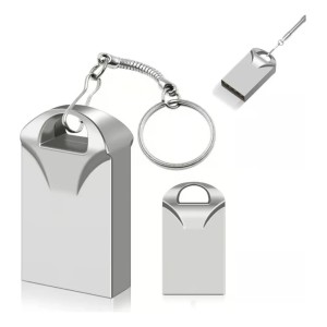 PenDrive 16GB De Armazenamento Mini Chaveiro Cor Prateado