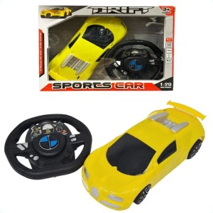 Carro Dropt Com Controle Remoto E Volante 3 Funcoes Amarelo