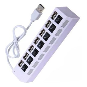 Hub Usb Switch 7 Portas 2.0 Cabo Entrada Adaptador Mesa 